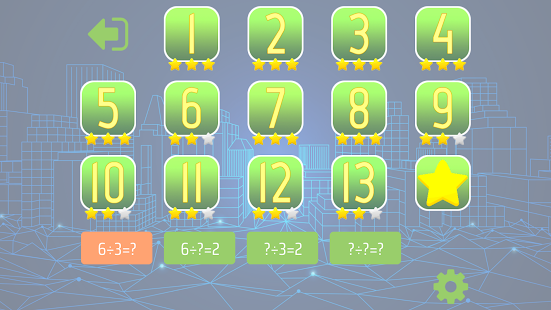 Captura de pantalla de Habilidades matemáticas de 4.º grado de división
