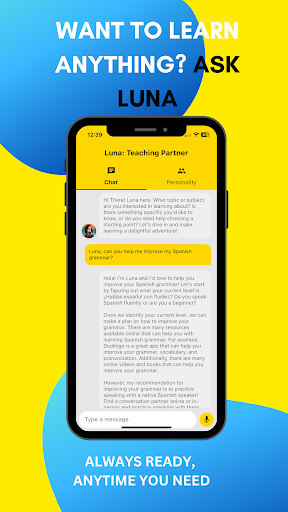 Luna AI: A Sassy chatbot! Screen 2