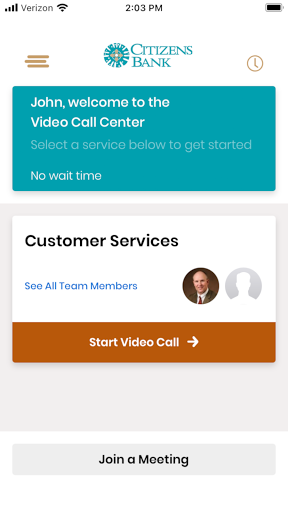 Citizens Bank LC Video Banking Screen 3