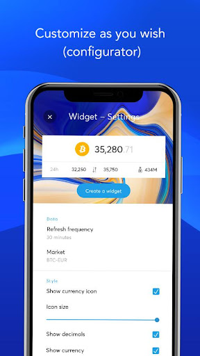 Android application Crypto Widget - zondacrypto screenshort