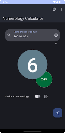 Numerology Calculator Screen 3