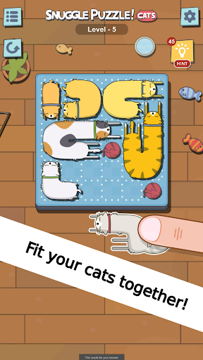 Android application Snuggle Puzzle Cats: Lazy cats screenshort