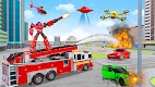 screenshot of Fire Truck Robot Car Game