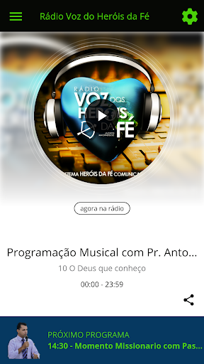 Android application Rádio Voz dos Heróis da Fé screenshort