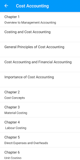 Android application Cost Accounting screenshort