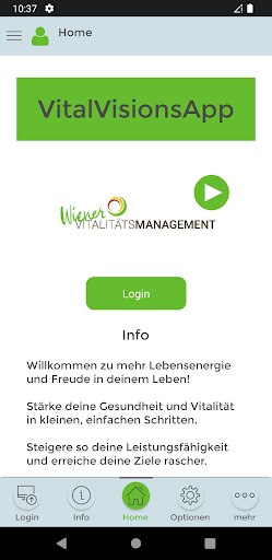 Android application VitalVisionsApp screenshort