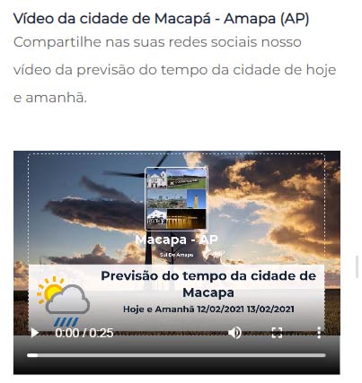 Sensação térmica e previsão do