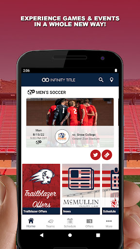 Android application Trailblazers Athletics screenshort
