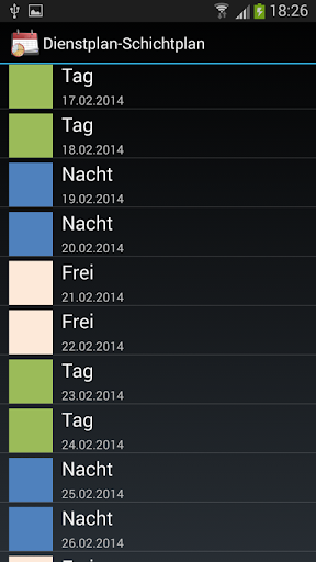 Dienstplan Schichtplan Screen 2