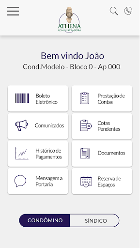 Android application Athena Administradora screenshort
