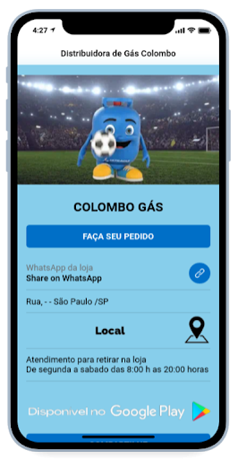 Android application COLOMBO GÁS screenshort