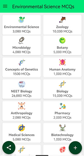 Android application Environmental Science MCQs screenshort