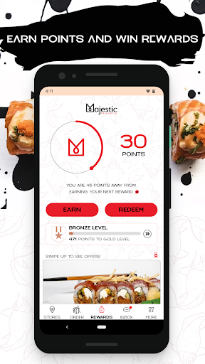 Majestic Rewards Screen 3