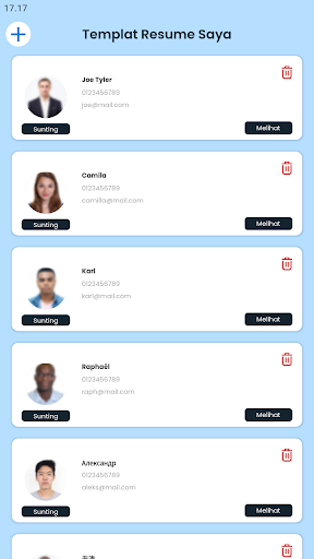Pratinjau aplikasi