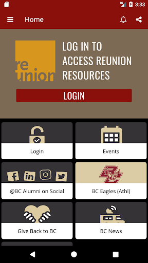 Android application Boston College Alumni App screenshort