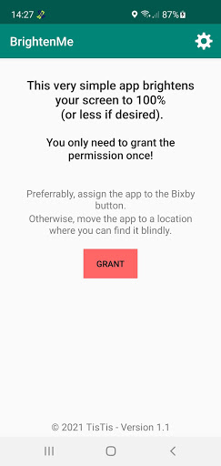 Android application BrightenMe screenshort