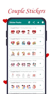 Cute Couple Stickers