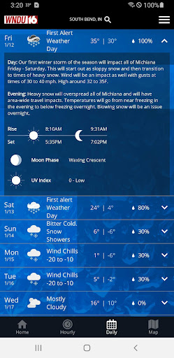 WNDU First Alert Weather Screen 3