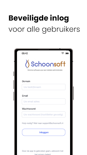 Android application Schoonsoft screenshort