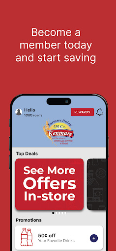 Android application Kenmare and PL Loyalty Club screenshort