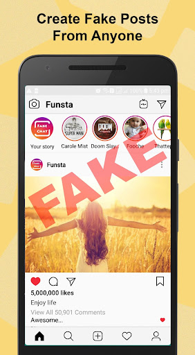 Screenshot of Funsta - Post and Direct Prank