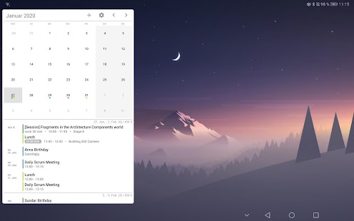 Your Calendar Widget Screenshot