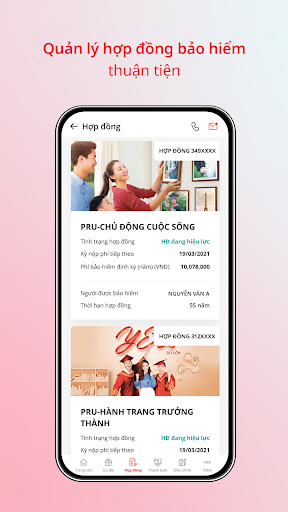 Android application PRUonline screenshort