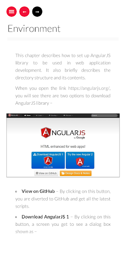 Android application Learn Angular JS screenshort