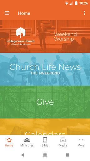 Android application College View Church screenshort