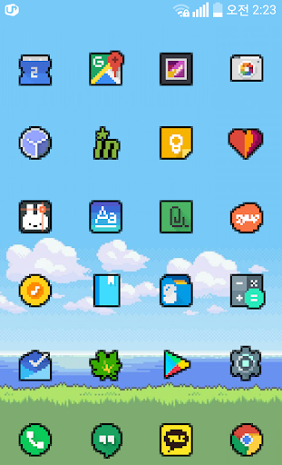 Android application 8-BIT OUTLINED Icon Theme screenshort