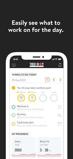 Red Dot Fitness Screen 2