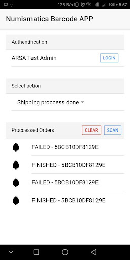 Numismática Barcode APP Screen 2