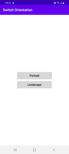 Android application Change Orientation screenshort