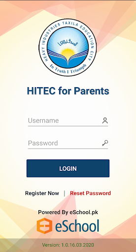 Android application HITEC for Parents screenshort