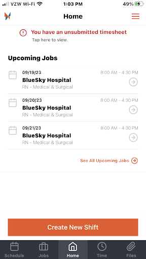 Android application Flutter for Caregivers screenshort