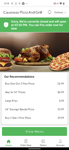Causeway Pizza And Grill Screen 2
