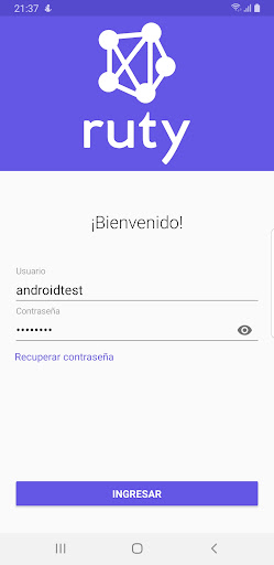 Android application Ruty screenshort