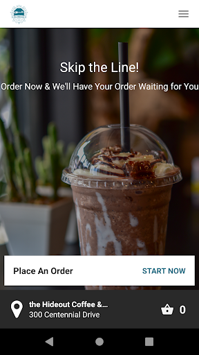 Hideout Coffee & Smoothie Bar Screen 2