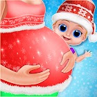 Pregnant Mom & Baby Christmas - Twins Newborn 1.1
