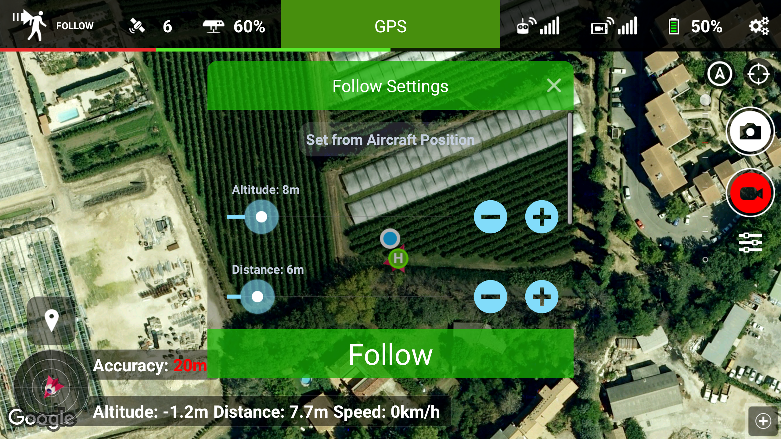 Android application Litchi for DJI Phantom 2 screenshort