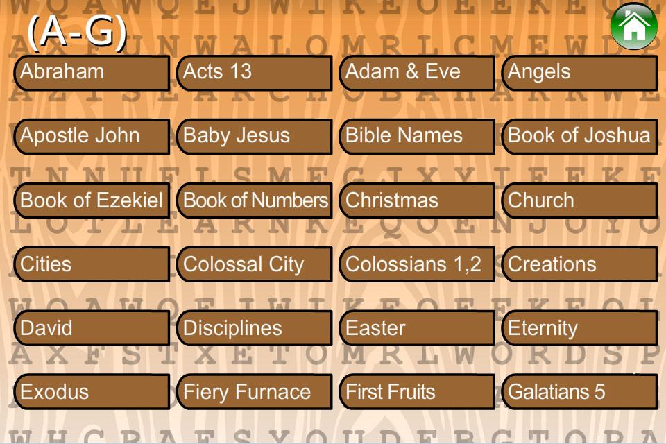 Android application Word Search Bible screenshort