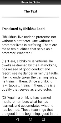 Protector Sutta - Buddhism Screen 2