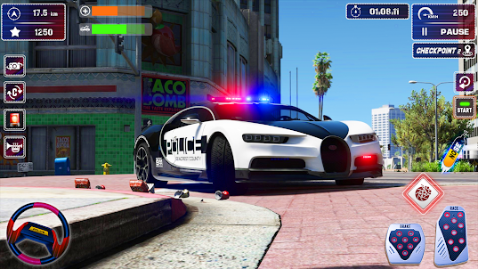 Juego de coches de policía 3d
