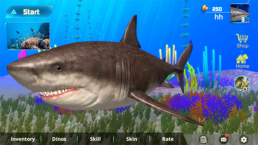 Megalodon Simulator 1.1.3 APK + Mod (Remove ads / Unlimited money / Free purchase / Weak enemy / Unlimited / Invincible / Mod speed) for Android