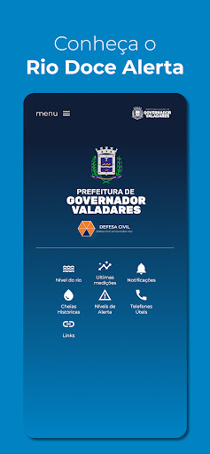 Android application Rio Doce Alerta screenshort
