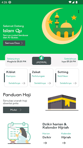 Android application Islam Qu - Quran, Doa, Sholat screenshort