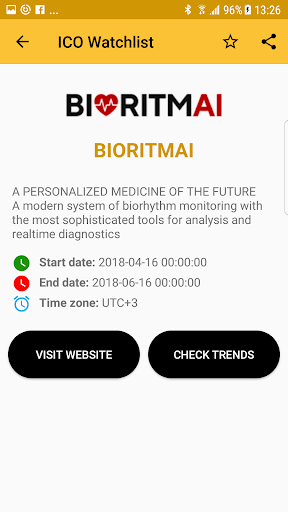 ICO Watchlist - ICO calendar Screen 3