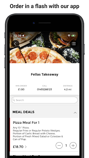 Android application Fellas Takeaway screenshort