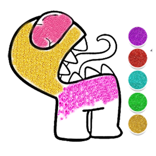 Coloring Book Among US Glitter logo