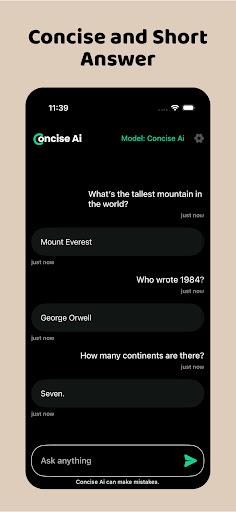 Ask AI Chatbot: Concise AI screenshot 3